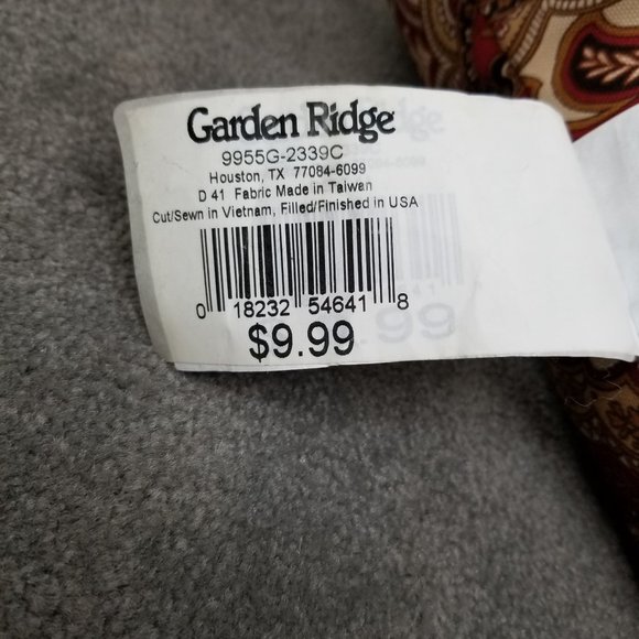 Golden Ridge Throw Pillow Gold Burgundy Multicolor Printed 16x11x4 - New - Picture 3 of 7